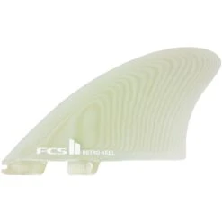 FCS II Retro Keel PG Twin Surfboard Fin Set Clear