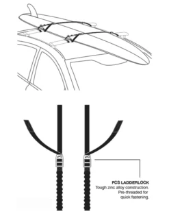 FCS PREMIUM BUNGY TIE DOWNS -Fcs fcs cinghie premium bungy tie downs 4