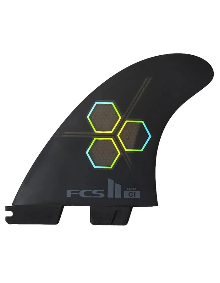FCS II CHANNEL ISLAND UPRIGHT PC TRI FIN SET BLACK 1 FCS II CHANNEL ISLAND UPRIGHT PC TRI FIN SET BLACK