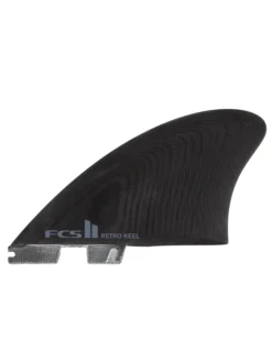 FCS II RETRO KEEL TWIN FINS BLACK