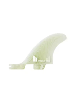 FCS II POWER TWIN PG + 1 XLARGE CLEAR RETAIL FINS -Fcs fcs ii power twin pg 1 xlarge clear 4