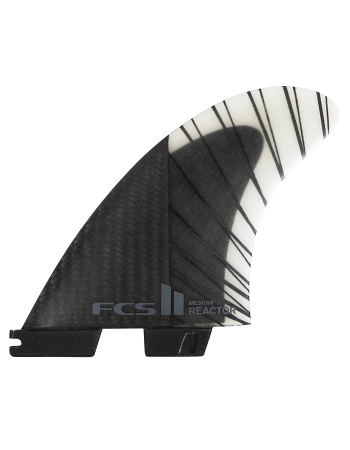 FCS II REACTOR PC CARBON TRI FIN SET BLACK CHARCOAL