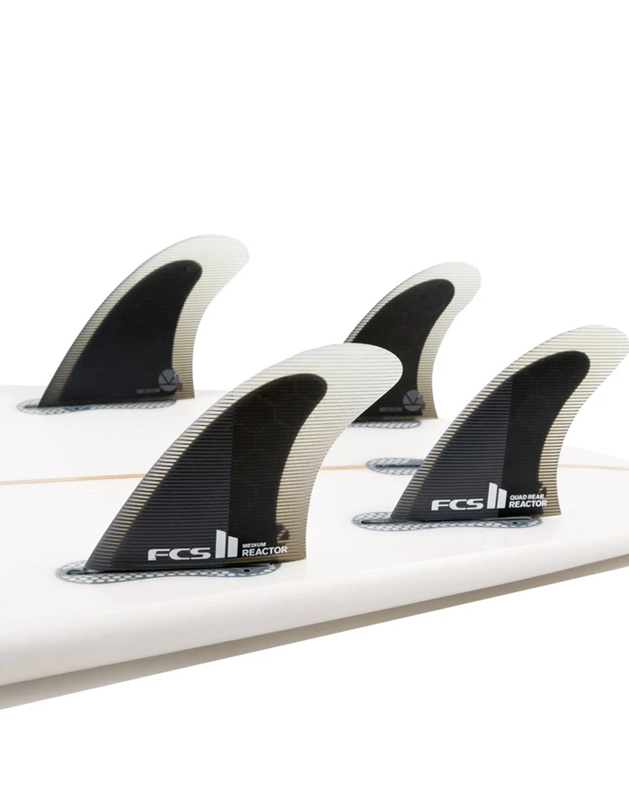 FCS II REACTOR PC MEDIUM CHARCOAL BLACK QUAD REAR FIN - Image 2