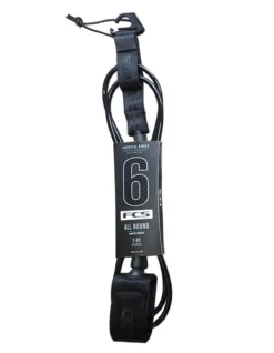 FCS ALL ROUND ESSENTIAL LEASH 6' BLACK -Fcs fcs leash 6 all round essential black 2