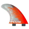 FCS PC-3 RED SMOKE TRI FIN SET THRUSTER SMALL