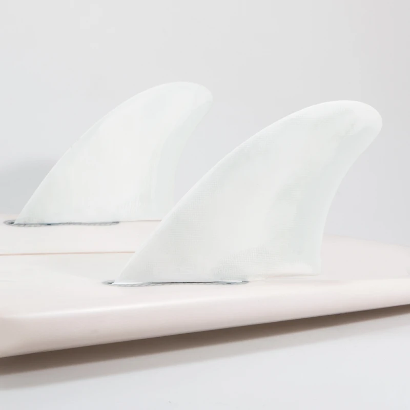 FCS II Modern Keel PC Twin Surfboard Fin Set White Marble 2 FCS II Modern Keel PC Twin Surfboard Fin Set White Marble - Image 2