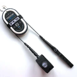 FCS 6ft Freedom Helix Comp Leash Smoke White