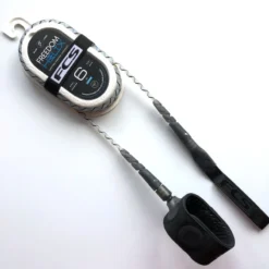 FCS 6ft Freedom Helix Comp Leash Natural Black