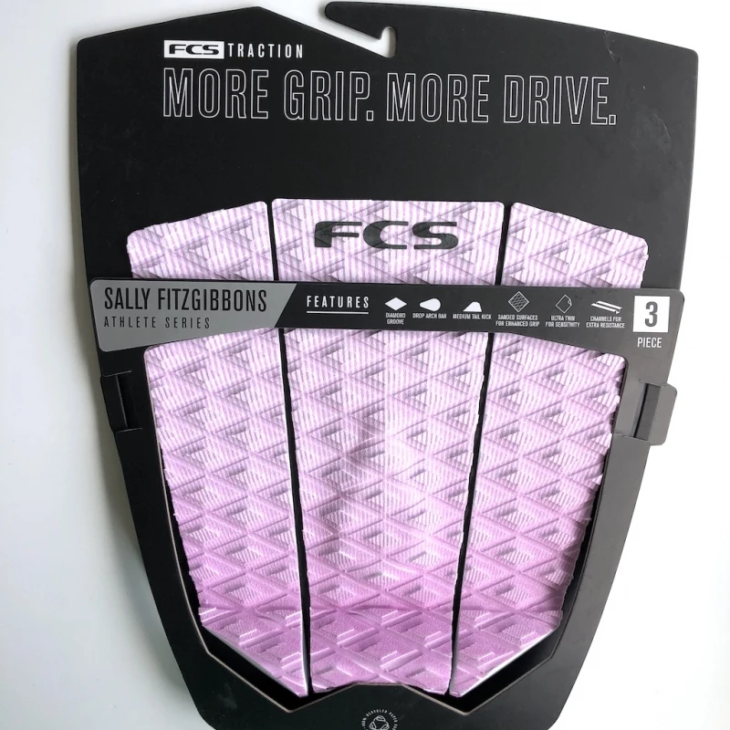 FCS Sally Fitzgibbons Surfboard Tail Pad White Dusky Pink 2 FCS Sally Fitzgibbons Surfboard Tail Pad White Dusky Pink - Image 2